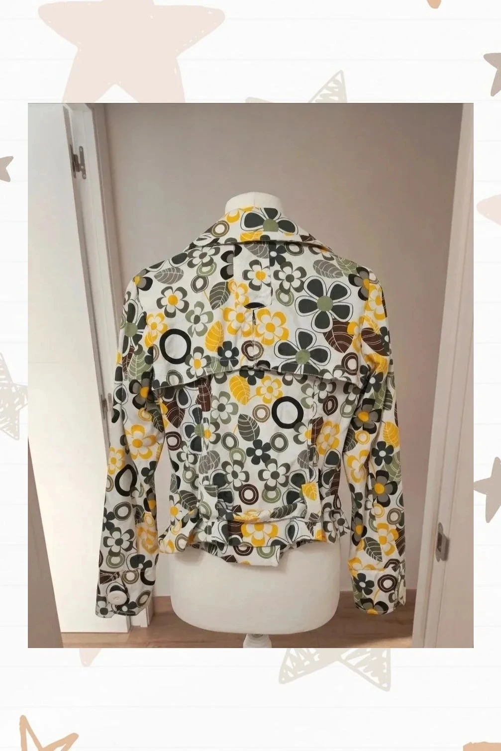 Jaqueta estampada estilo retrô - Tamanho S – photo 2